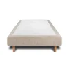Sommeil De Plomb Sommier Tapissier Tissu Beige brun 100x200 H35cm