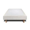 Sommeil De Plomb Sommier Tapissier Tissu Beige clair 100x200 H35cm New