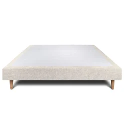 Sommeil De Plomb Sommier Tapissier Tissu Beige clair 140x200 H29cm Online