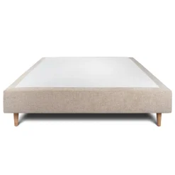 Sommeil De Plomb Sommier Tapissier Tissu Beige brun 150x200 H35cm Outlet