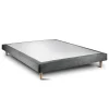 Sommeil De Plomb Sommier Tapissier Tissu Gris anthracite 150x200 H29cm