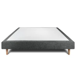 Sommeil De Plomb Sommier Tapissier Tissu Gris anthracite 150x200 H29cm