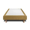 Sommeil De Plomb Sommier Tapissier Tissu Jaune 80x200 H35cm Online