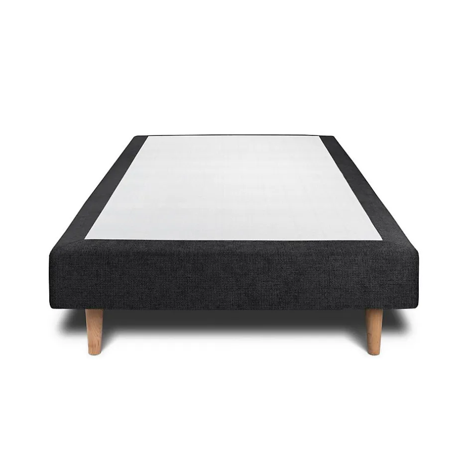 Sommeil De Plomb Sommier Tapissier Tissu Noir 80x200 H35cm Sale