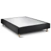 Sommeil De Plomb Sommier Tapissier Tissu Noir 135x190 H35cm
