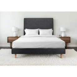 Sommeil De Plomb Sommier Tapissier Tissu Noir 150x190 H29cm Hot