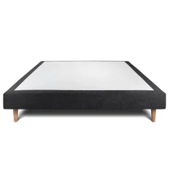 Sommeil De Plomb Sommier Tapissier Tissu Noir 150x190 H29cm Hot