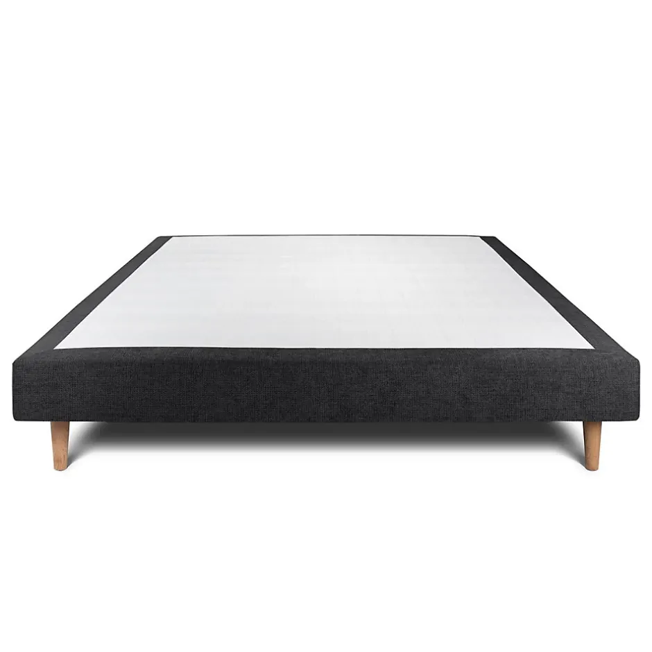 Sommeil De Plomb Sommier Tapissier Tissu Noir 150x190 H29cm Hot