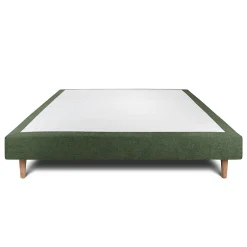 Sommeil De Plomb Sommier Tapissier Tissu Vert 140x200 H29cm