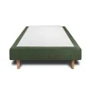 Sommeil De Plomb Sommier Tapissier Tissu Vert 80x200 H29cm