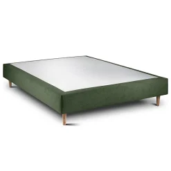Sommeil De Plomb Sommier Tapissier Tissu Vert 140x190 H35cm Clearance