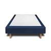Sommeil De Plomb Sommier Tapissier Velours Bleu 90x200 H29cm Outlet