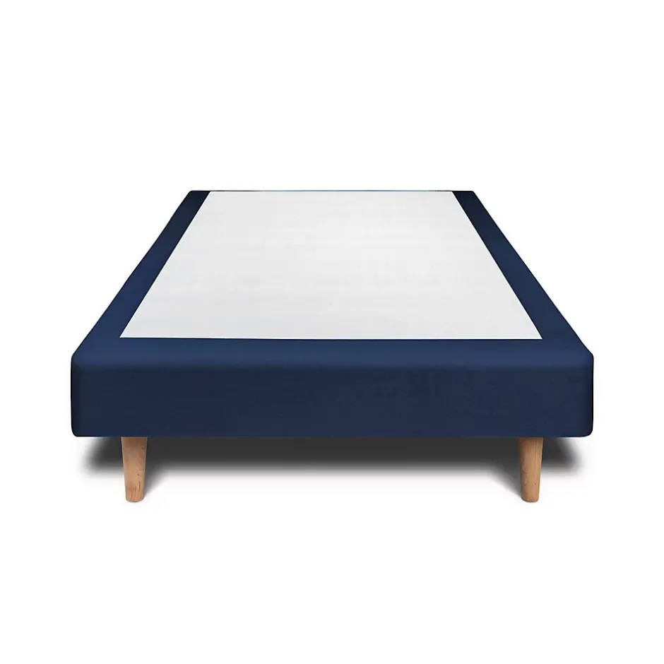Sommeil De Plomb Sommier Tapissier Velours Bleu 90x200 H29cm Outlet