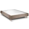Sommeil De Plomb Sommier Tapissier Velours Taupe 140x200 H35cm Best