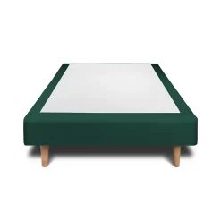 Sommeil De Plomb Sommier Tapissier Velours Vert 90x200 H35cm Sale