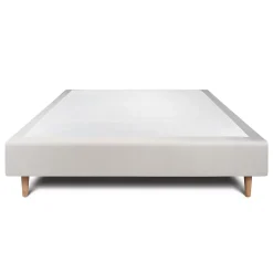 Sommeil De Plomb Sommier Tapissier Velours Gris clair 160x200 H35cm Sale