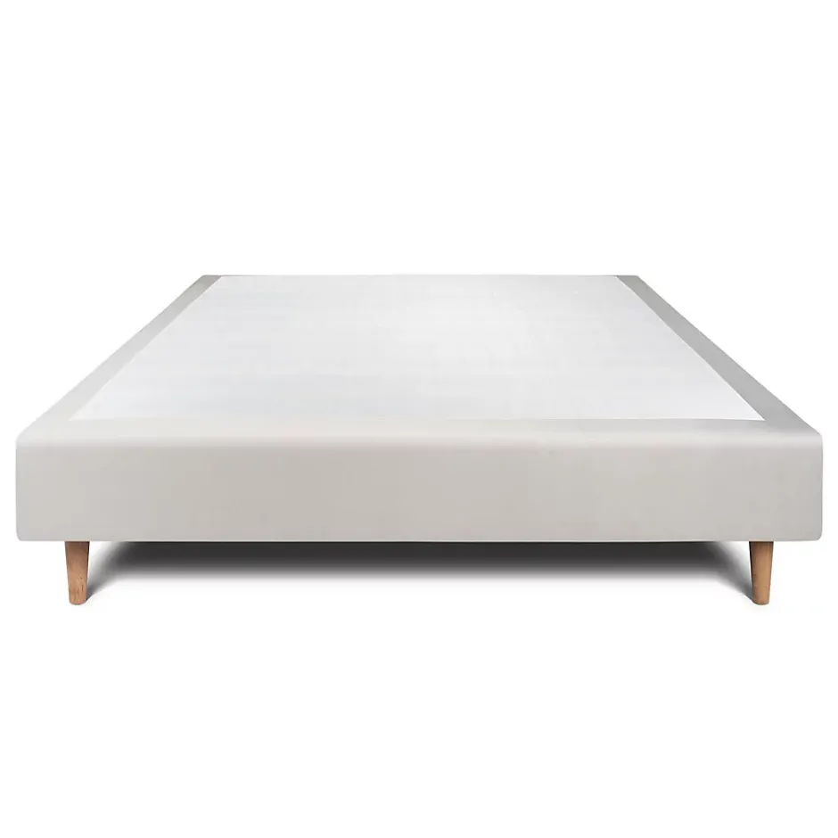 Sommeil De Plomb Sommier Tapissier Velours Gris clair 160x200 H35cm Sale