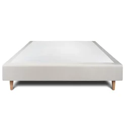 Sommeil De Plomb Sommier Tapissier Velours Gris clair 150x200 H35cm