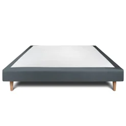Sommeil De Plomb Sommier Tapissier Velours Gris anthracite 140x190 H29cm Online