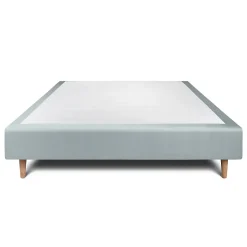 Sommeil De Plomb Sommier Tapissier Velours Gris bleuté 160x200 H35cm Sale