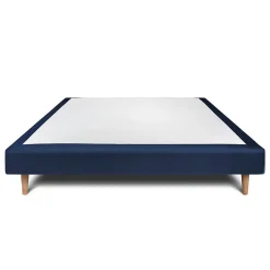 Sommeil De Plomb Sommier Tapissier Velours Bleu 150x200 H29cm