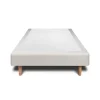 Sommeil De Plomb Sommier Tapissier Velours Gris clair 100x200 H35cm