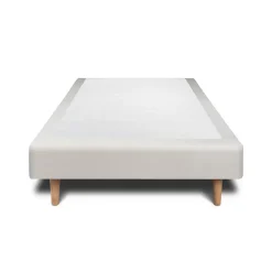 Sommeil De Plomb Sommier Tapissier Velours Gris clair 100x200 H35cm