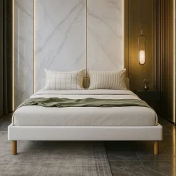 King Of Dreams SOMMIER TAPISSIER 140x190 - 20 cm - soutien ferme - confort optimal - usage quotidien - montage rapide - SOMMIER MINA BLANC