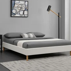 Provence Literie SOMMIER TAPISSIER 200x200 cm - 20 cm - 13 lattes - montage rapide et facile - revêtement facile d'entretien - SOMMIER GREGORY BLAN