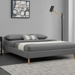 King Of Dreams Sommier tapissier 200x200 cm - 20 cm - 13 lattes - montage rapide et facile - revêtement facile d'entretien - SOMMIER GREGORY GRIS Best