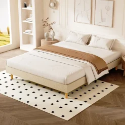 Teeno Sommier tapissier 140x190 cm 2x14 lattes, 9 pieds Hauteur du cadre 29 cm Outlet