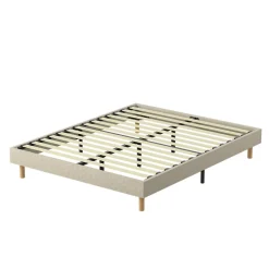 Teeno Sommier tapissier 140x190 cm 2x14 lattes, 9 pieds Hauteur du cadre 29 cm Outlet