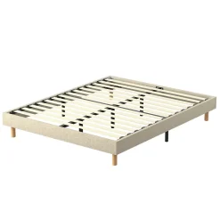 Teeno Sommier tapissier 160x200 cm 2x14 lattes,comfort,beige Best