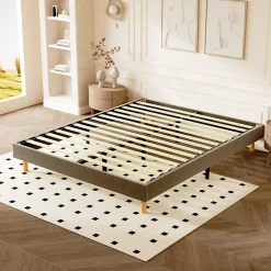 Teeno Sommier Tapissier 160x200cm , 14 lattes, Comfort, Brun