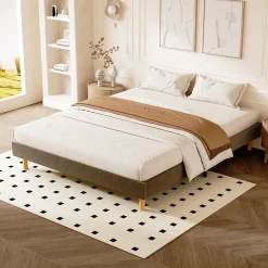 Teeno Sommier Tapissier 160x200cm , 14 lattes, Comfort, Brun
