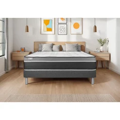 Vitalit Sommier VITAL'SOM Gris 140 x 190 cm