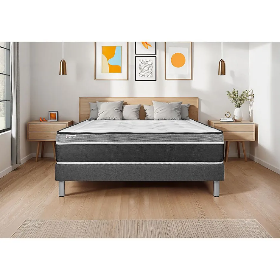 Vitalit Sommier VITAL'SOM Gris 140 x 190 cm