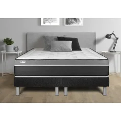 Vitalit Sommier VITAL'SOM Noir 2 x 100 x 200 cm
