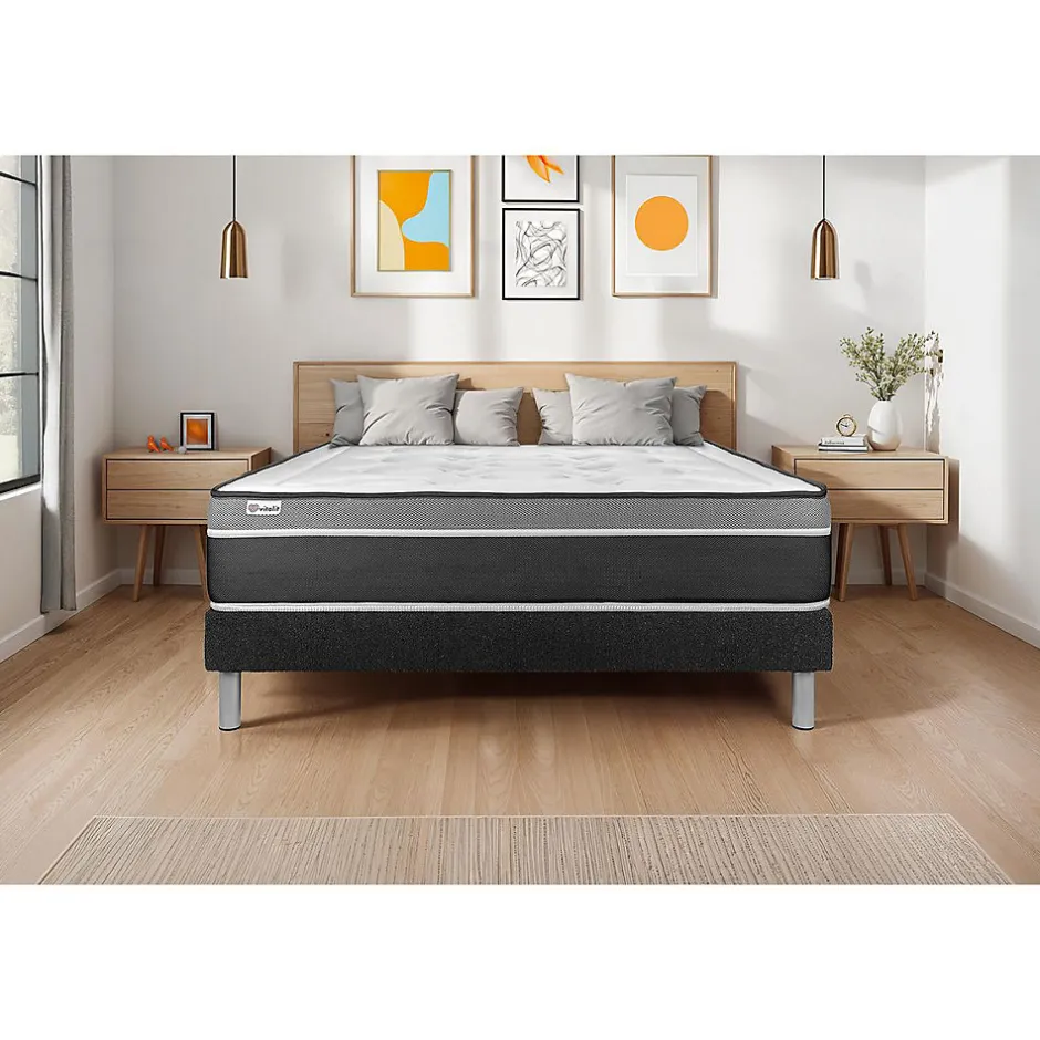 Vitalit Sommier VITAL'SOM Noir 90 x 190 cm
