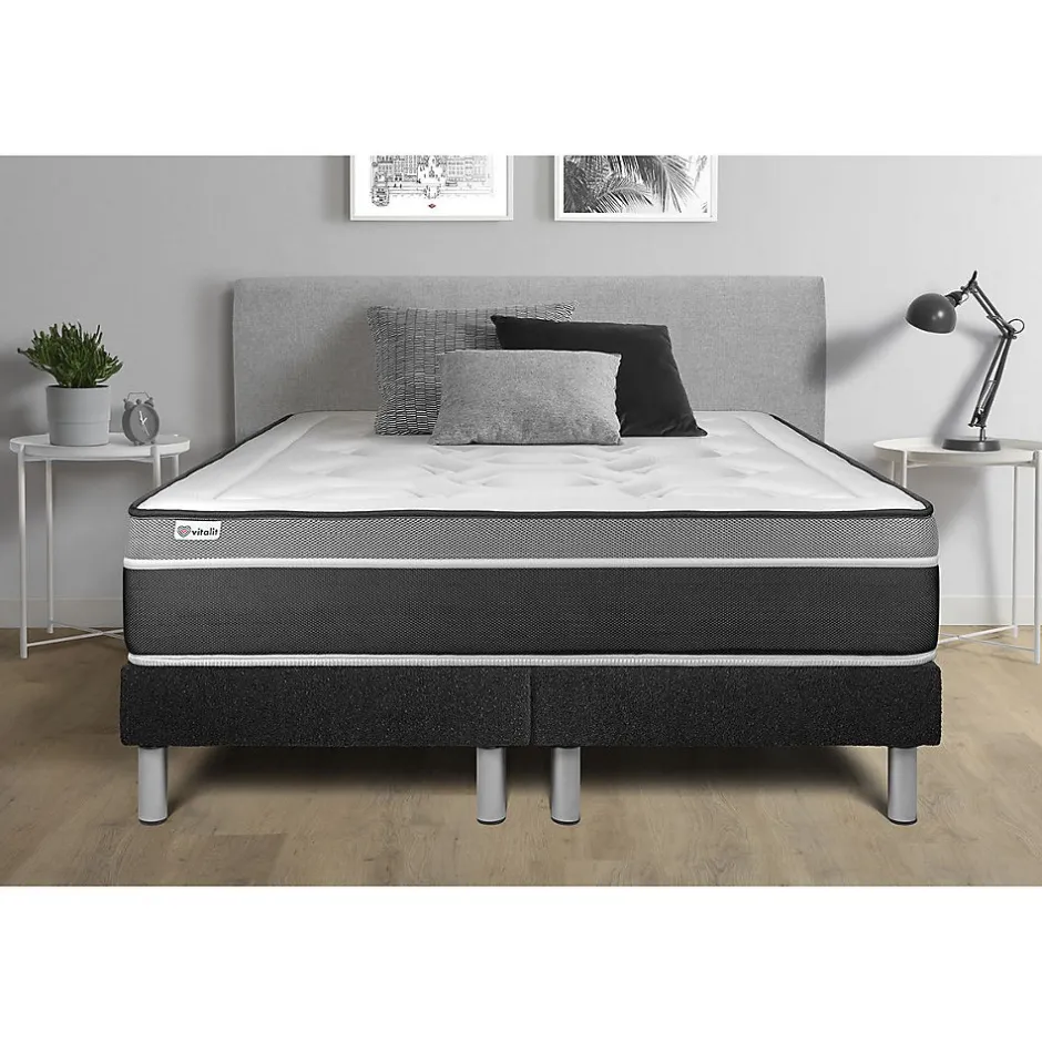 Vitalit Sommier VITAL'SOM Noir 2 x 90 x 200 cm Outlet