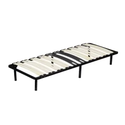 Provence Literie Sommier 70x190 - cadre metal - renforcé - confort optimal - montage facile - 6 pieds - 18 lattes 9 mm Outlet