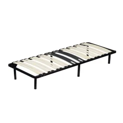 Nuits D'Or Sommier 70x190 - cadre metal - renforcé - confort optimal - montage facile - 6 pieds - 18 lattes 9 mm