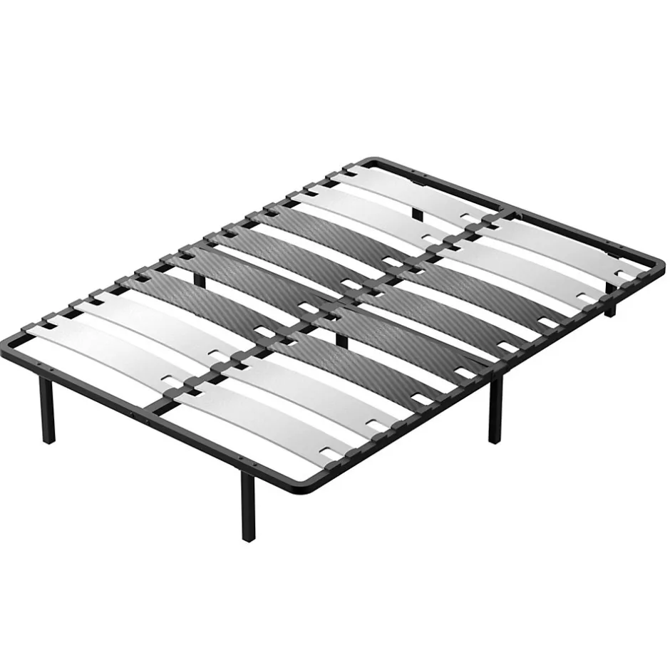 Teeno Sommier 140x200 cm, 7 Pieds Durable, Lit avec Sommier à Lattes pour Adulte
