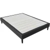 Nuits D'Or Sommier 140x190 cm - tapissier - housse lavable noir - pieds 20 cm - 2 x 13 lattes - soutien ferme - - - style moderne