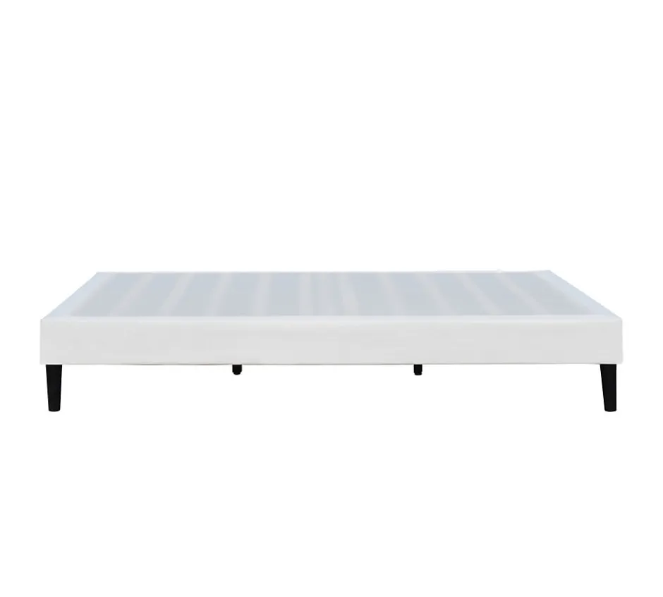 King Of Dreams Sommier 180x200 cm - tapissier - housse lavable blanc - pieds 20 cm - 2 x 13 lattes - opale - montage rapide facile -