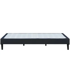 King Of Dreams Sommier 100x200 cm - tapissier dehoussable - housse lavable noir - pieds de 20 cm - 13 lattes - montage rapide et facile - -