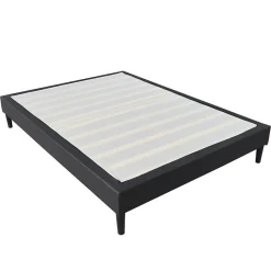 King Of Dreams Sommier 140x200 cm dehoussable noir - pieds 20 cm - 2x13 lattes - soutien ferme - confort optimal - usage quotidien -
