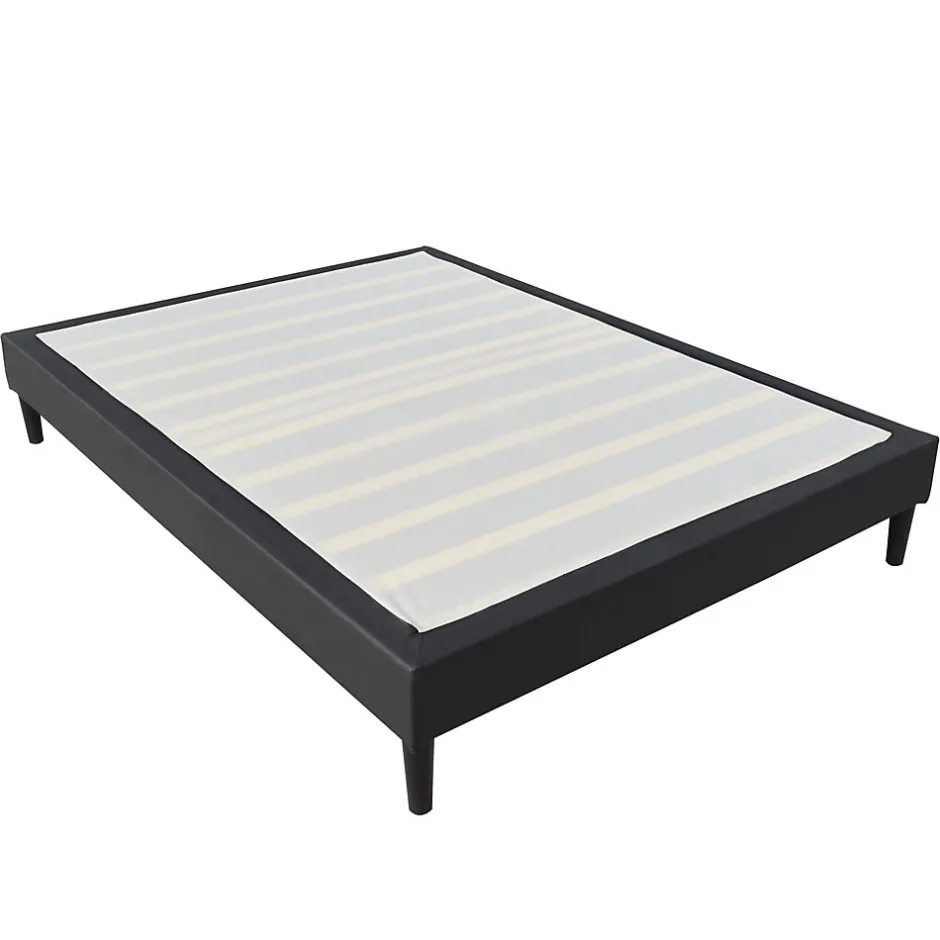 King Of Dreams Sommier 140x200 cm dehoussable noir - pieds 20 cm - 2x13 lattes - soutien ferme - confort optimal - usage quotidien -
