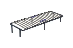 Provence Literie Sommier 140x190 cm Noir Cadre à lattes Renforcé - Compatible avec tous matelas - Soutien réglable - 17 lattes en 9mm - Structure m