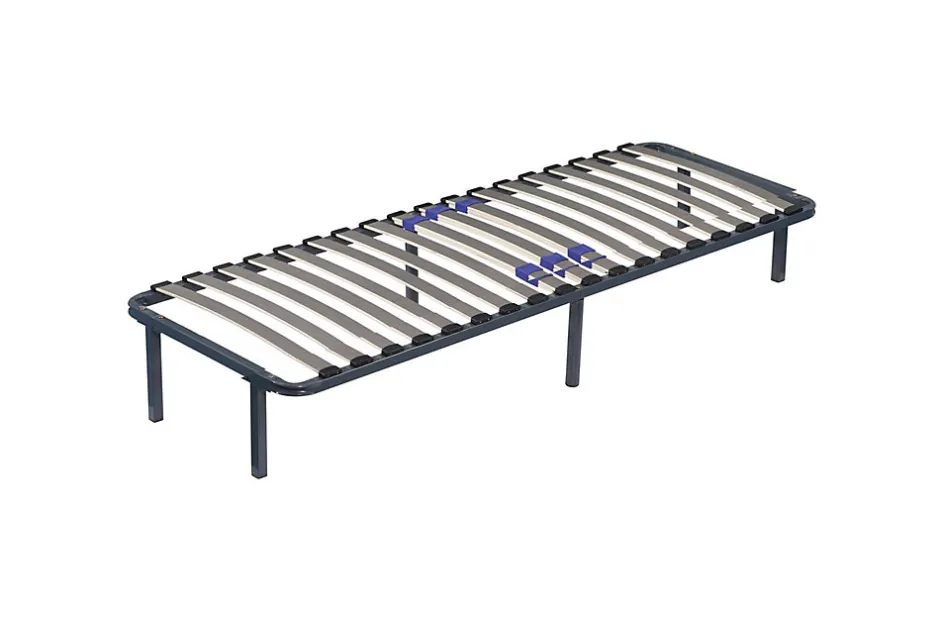 Provence Literie Sommier 140x190 cm Noir Cadre à lattes Renforcé - Compatible avec tous matelas - Soutien réglable - 17 lattes en 9mm - Structure m